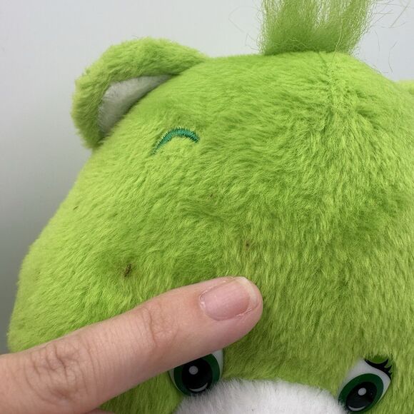 2004 Care Bears Good Luck Bear 13" NAMCO Jakks Pacific Green Irish Shamrock - Picture 4 of 9